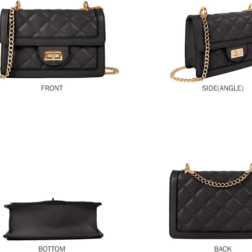 Small Quilted Crossbody Bag, Trendy Designer Mini Shoulder Bag, Phone Wallet Pur - Picture 2 of 6